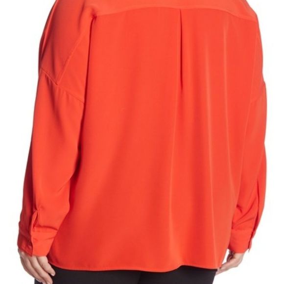 Catherine Catherine Malandrino Boyfriend Blouse 1X - Picture 3 of 6